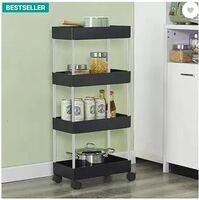 HUMBLE KART 4 Compartments Plastic Portable Desk organizer  (Black)