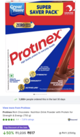 50% off Protinex Original-Nutrition Drink Powder immunity / Strength and Energy 750 g  