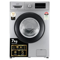 Croma 7 kg 5 Star Inverter Fully Automatic Front Load Washing Machine (2025 Model, Built in heater, Silver Grey)