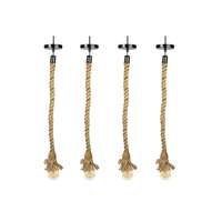 Lexton Vintage Metal Rustic Rope Hanging Light (4 Pieces)