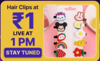 Shopsy ₹1 Jhatpat Deal -  hair Clips 1 PM today 
