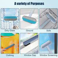 Shuttle Art Plastic 5 in 1 Cleaning Brush, Double-Sided Window Wipe and Screen Ideal for Wet Dry Dual Use, Perfect Glass, Sweeping Hair Dust, A Must-Have Household Tool, Multicolor