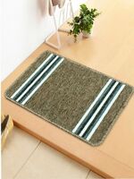 Bedspun Brown & White Striped Anti-Skid Doormat