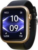 PA Maxima Flare 1.9" Ultra HD Display, BT Calling, AI Voice Assistant, Metal Body Smartwatch  (Rose Gold Black Strap, Free Size)