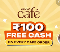 Zepto : Get ₹100 Free Cash on Cafe Items above ₹149