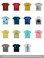 HELLCAT Multicolor Trendy Printed Cotton Blended Round Neck Tshirt For Boys - Pack of 1