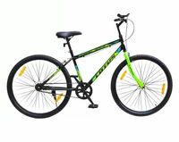 LOTUS-S BERLIN 26T 85% Assembled Single Speed MTB Bike with Hartex Nylon Tyres 26 T Mountain Cycle  (Single Speed, Black, Green, Rigid)