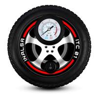 INALSA Tyre Inflator ITC 01, Compact and Elegant Design, DC 12V Tyre Inflator, 150 PSI with Dial Pressure Gauge, Power Cord (Black)