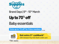 Amazon - Supples Brand Days: Upto 70% off + Extra 5% cashback