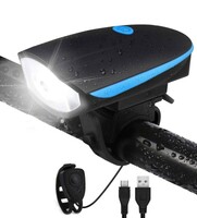  Techista 2-in-1 Rechargeable - Cycle Light (3 Modes) Cycle Light and Horn/Cycle Lights Rechargeable Waterproof (140 dB) Cycle Light with Horn Cycle LED Front Light | Cycle Bell 