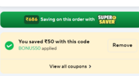 Zepto Flash Sale - Flat Rs. 50 off on order above Rs. 299