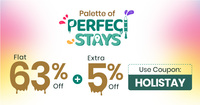 Treebo Hotels Holi Sale : Flat 63% Off + Extra 5% Off on Hotel Booking