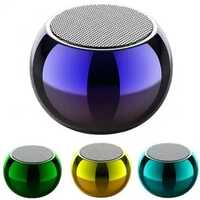 INEFABLE Mini Boost 4 Bluetooth Speaker 4D Mini Electroplating Round Steel Speaker - Multicolor - Pack of 1