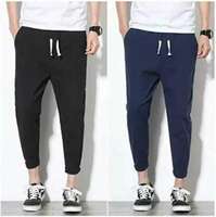 Slim Fit Men Black, Blue Trousers