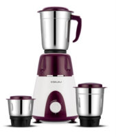 Bajaj Rex 500W Purple Mixer Heavy Duty Grinding with 3 SS jars - 2 Yr warranty