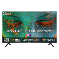 SANSUI 140 cm (55 inch) 4K Ultra HD LED Android TV with Dolby Atmos (2021 model)