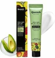 Quench Vitamin E Ultra Light SPF 50+ PA++++ Sunscreen for Glowing Skin | Non-Greasy and Non-Sticky | No White Cast | UVA & UVB Protection | Made in Korea | For Women & Men (MINI - 15ml)