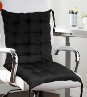 Kuber Industries Microfiber Back and Seat Chair Cushion