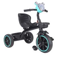 Maanit Stylish Headlight Trike | Dual Storage Basket Boys| Girls 2 to 5 Years (Blue)