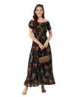 KEDARFAB Girl's Georgette Print Gown