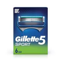 Fresh - Gillette Sport 5-Blade No Slip Aquagrip Men’s Pack of 6 Cartridges [Mumbai Available]