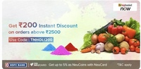 BigBasket Get Rs.200 off on Grocery above 2500/- (account specific)
