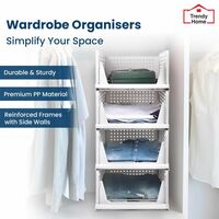 Senego Wardrobe Clothes Organizer - 4 Pack {Location Specific}