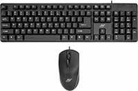 Ant Value FKBRI02 Wired Keyboard and Mouse Combo,Full-Size Keyboard and Mouse Combo with Optical 3 Button Mouse, USB Plug-and-Play, Compatible with Desktop, Laptop, Notebook - Black