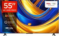 TCL 139 cm (55 inches) Metallic Bezel-Less Series 4K Ultra HD Smart LED Google TV 55P655