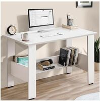 ABOUT SPACE Study Table | Multipurpose Office Desk | Tables for Students & Adults | Engineered Wood Drawing Table | Table with Storage| Computer Table | Writing Table - (L90 x B50 x H78.5 cm - White)