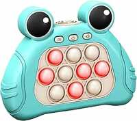  VGRASSP Mini Fast Push Pop Interactive Game Toy Light-up Bubble Pop Fidget Toy for Kids and Adults, Stress Relief, Pop-Push Game Machine with Light and Music - Color and Design As Per Stock 