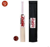AEM™ Cricket Bat Kashmir Willow with Four Piece Leather Ball, Bat Cover| Professional Cricket bat | Leather bat | Size-5