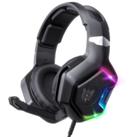 Onikuma K10 Pro Wired Gaming Headphone with 7.1 Virtual Surround Sound, Black