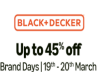 BLACK + DECKER Brand Days - Upto 45% off on Hand tools, Building Supplies & more