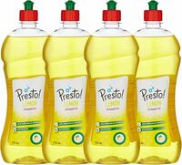 Presto! Dishwash Gel Lemon | 3 Litre 750 ml x 4 Packs (Fresh, Specific)