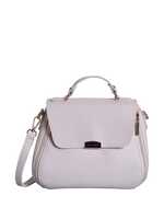 Lino Perros Light Pink Solid Medium Satchel Handbag