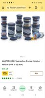 Big loot Mastercook grocery container set of 12 9650ml location specific 