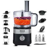Inalsa Food Processor For Kitchen With Mixer Grinder Juicer, 1000 Watt Copper Motor