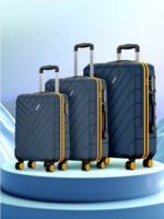 Safari - Accent 8 wheel Hard Cabin Medium & Large Trolleys (Set Of 3)