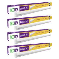 EcoLink 40w LED Batten/Tubelight | Radiant Compact 4-ft LED Batten for Living Room & Bedroom | Cool Day Light, Pack of 4