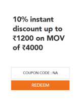 Ajio - 10% Instant discount Upto ₹1200 on MOV of ₹4000 on Rupay Credit Card