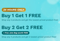 Pilgrim 24 Hours Flash sale - Buy 1 Get 1 Free | Buy 2 Get 2 Free + Free Jute bag