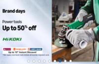 Hikoki Brand Days - Upto 55% off on Power Tools + 10% Off on HDFC, SBI, Axis, PnB Bank Cards + Coupon Off