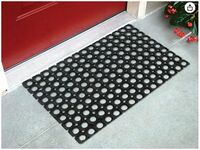 Status Contract Anti Slip Front Door Mat|(41x61cm) Living Room Rug for Entrance Doors|Rubber Floor Mats for Home | Essential Small Rugs for Office, Bedroom & Kitchen |(Black)