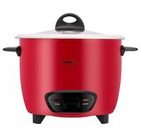 Pigeon by Stovekraft Ruby Rice Cooker with Single pot, 1.8 litres.(Red), Toughened Glass Lid