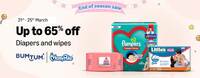 Amazon End of Season Sale : Upto 65% off on Diapers and wipes