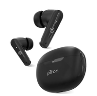 PTron Basspods Mojo TWS Earbuds | 34H Playtime | Clear Calls | Immersive Sound & Voice Assist- Black