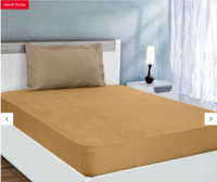 Spotless Waterproof Cotton Queen Size Mattress Protector In Beige Colour