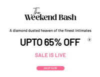 Zivame The Weekend Bash Sale- Upto 65% off + Extra 200 off + Combo offers & More