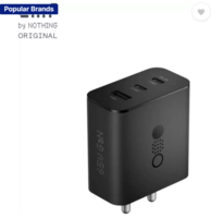 CMF by Nothing 65 W GaN 3 A 3 Port Mobile Charger  (Dark Grey)